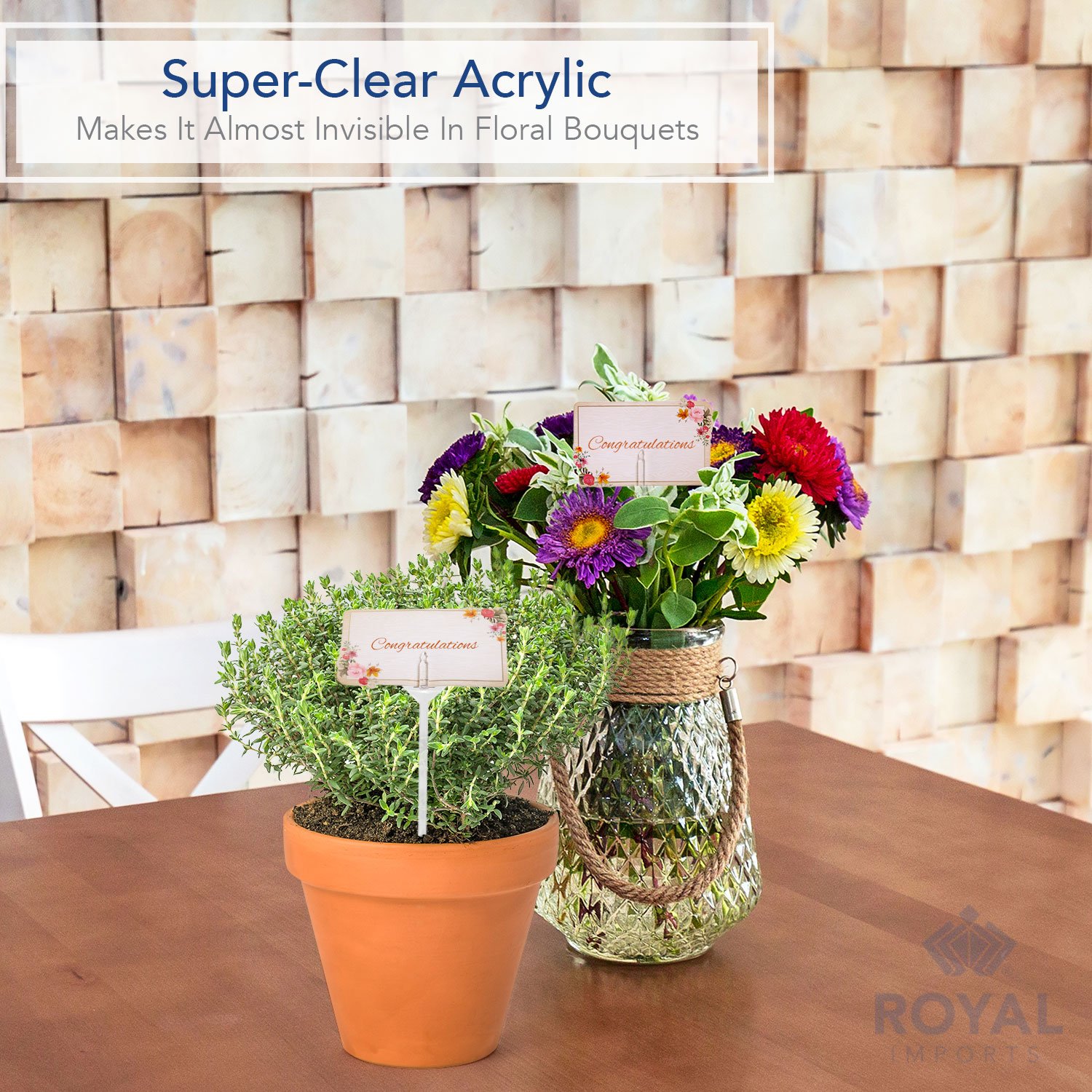 Galleon 9" Cardettes For Flower Arrangements, Plastic Floral