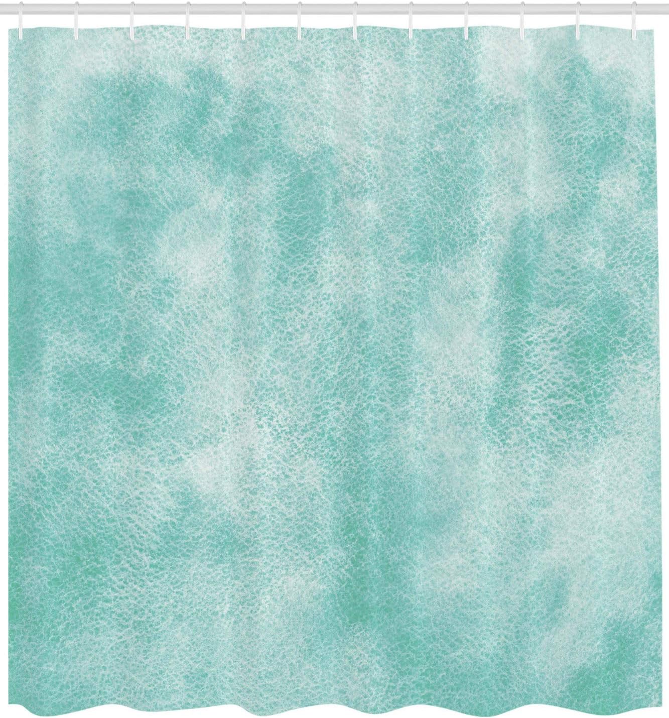 Amazon Com Lunarable Mint Shower Curtain Ombre Watercolor
