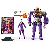 DC Comics Metal Force The Joker Transforming Action Figure | 4-Inch Mini Figure to 6-Inch Armored Character, Built-In Blaster, Pretend Play Gifts for Kids &amp; Collectors Ages 4+