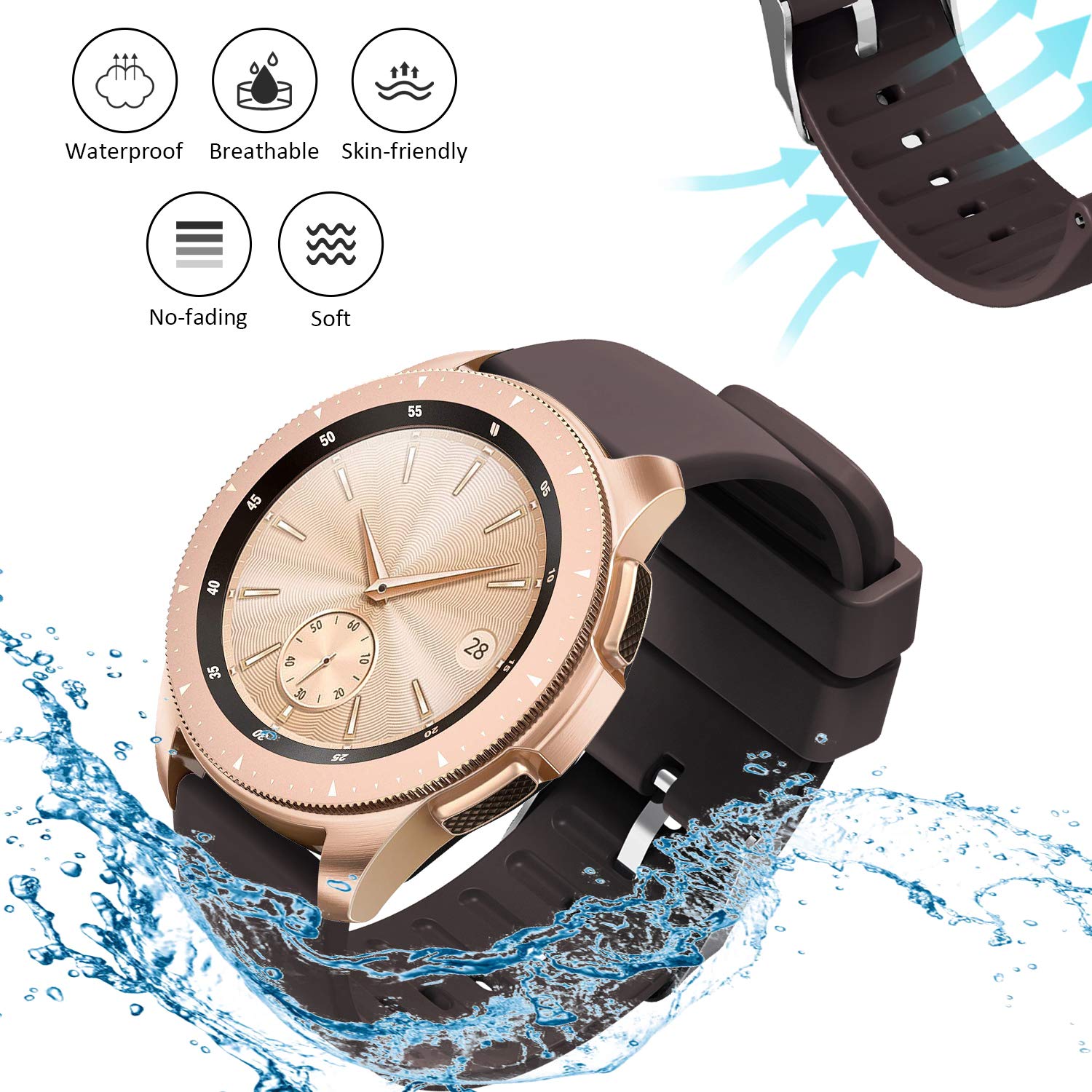 Cellulari e accessori Braccialetto Morbido Sportivo di Ricambio in Silicone  per Samsung Gear S3 Frontier 22mm, Black JIELIELE Cinturino 22mm farmaki.gr