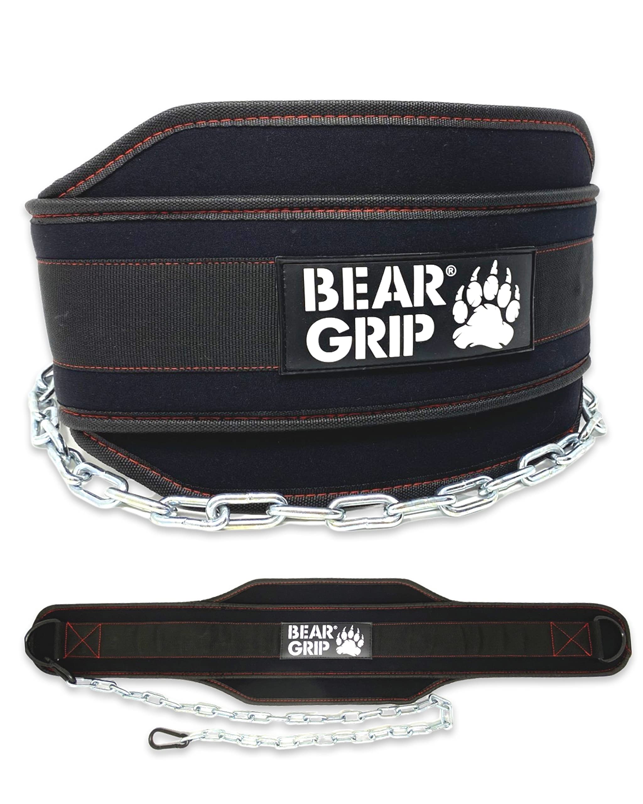 Bear Grip -Weighted Dip & Pull up Belt for Strength Training, Bodybuildng (Black) — image 1