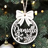 Wooden Personalized Christmas Ornaments with Name