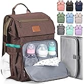 PILLANI Baby Diaper Bag Backpack - Large Bag for Boys & Girls, Waterproof Diaper Backpack - Travel Diaper Bags w/Changing Pad, Baby Registry Search & Shower Gifts - Essentials Must Haves Newborn Stuff