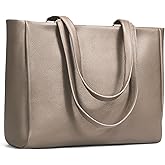 befen Genuine Leather Work Laptop Tote Bag for Women Ladies Totes Shoulder Purses Satchel Handbag with 15" Compartment