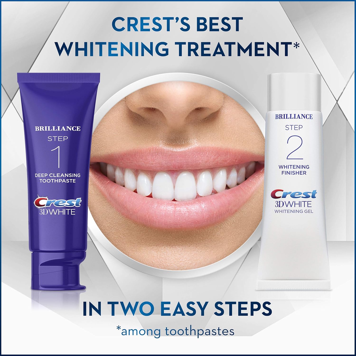 Crest 3D White Brilliance 2 Step Kit, Deep Clean Toothpaste (4oz) + Teeth Whitening Gel (2.3oz): Grocery & Gourmet Food