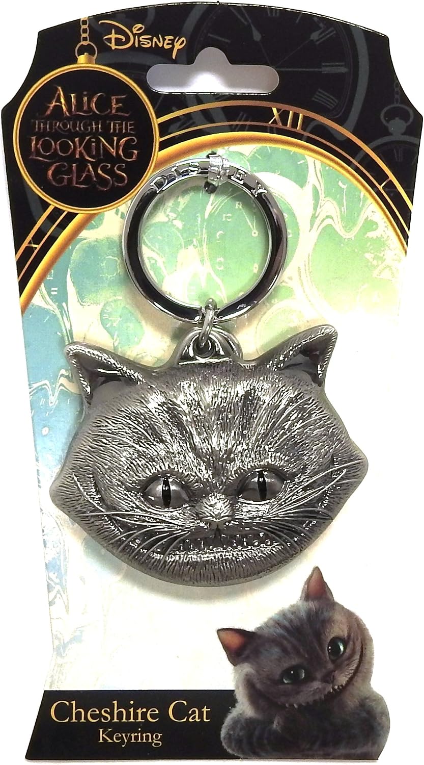 Metal key ring - Alice in Wonderland. Cheshire cat, Gold - Image 3