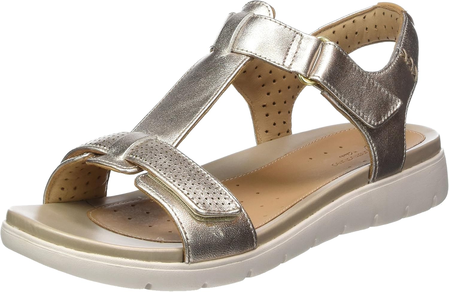 Clarks Women's Un Haywood TBar Sandals, Gold (Gold Metallic) Amazon