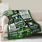 Golf Blanket Gifts for Men Dad Husband Boys Golfers Birthday Christmas Valentine Presents Golfing Theme Decor Home Bedroom Living Room Sofa Couch Soft Cozy Fleece Kids Adults Teen Women Throw 60"x50"
