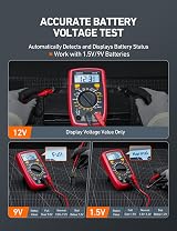 AstroAI Digital Multimeter Voltmeter Ohmmeter Ammeter Backlit LCD view 3