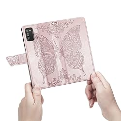 DiGPlus Galaxy A03S Wallet Case, [Butterfly