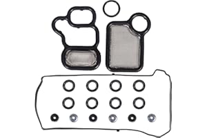 HIHIAV VS50614R Compatible with Engine Valve Cover Gasket & Gromets & Spark Plug Tube Seals&15815-RAA-A02 VTEC Solenoid Gasket Honda Accord,Civic,CR-V,Element,Crosstour, Acura 2.0L 2.3L 2.4L