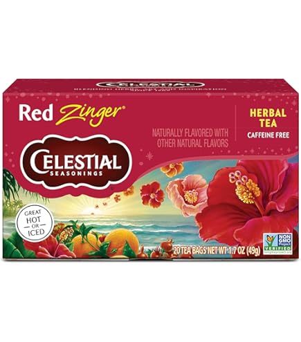 Amazon.com : Celestial Seasonings Hibiscus Tea, Red Zinger Herbal