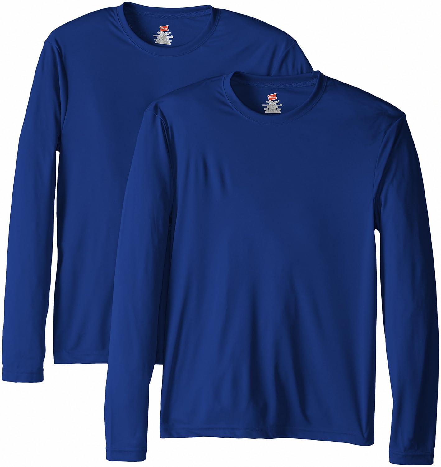 Hanes Men's Long Sleeve Cool Dri T-Shirt UPF 50+ (Pack of 2)