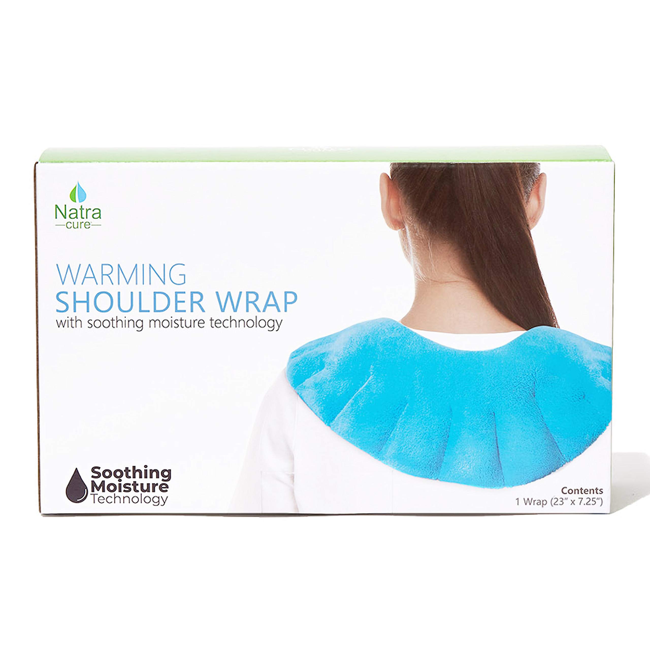 NatraCureMicrowaveable Moist Heat Wrap with Silica Beads (Hot Therapy Pack and Heating Pain Relief Pad for Neck, Shoulders, Body)