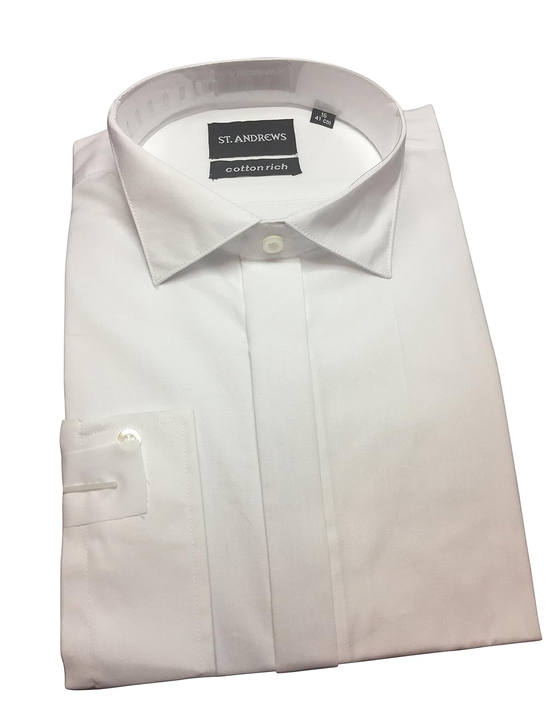 Black Gents Wing Collar Dress Shirt Wedding Tuxedo Kilt High Cotton Content