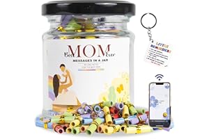 AMAQUANG 90 Love Notes for Mom in a Jar with NFC Keychain, Mothers Day Gifts, Mothers Day Gifts for Mom, What I Love About Mom, Mom Birthday Gifts, Birthday Gifts for Mom, Mom Gifts from Daughters