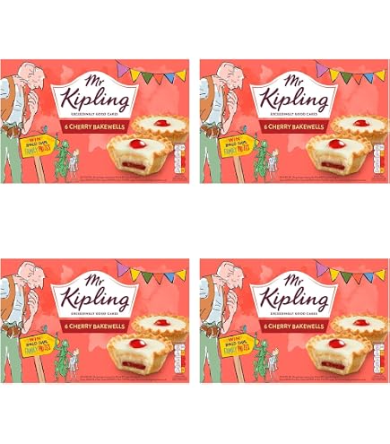 Amazon.com : Mr Kipling Cakes - Cherry Bakewells - 6 Pack-SET OF 4