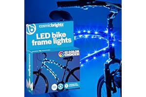 Brightz CosmicBrightz LED Bike Frame Rope Light - 6.5-Foot String Rope - Battery-Powered with On/Off Switch - Ultra Bright Color Keeps Your Ride Fun and Safe for Kids, Teens, & Adults