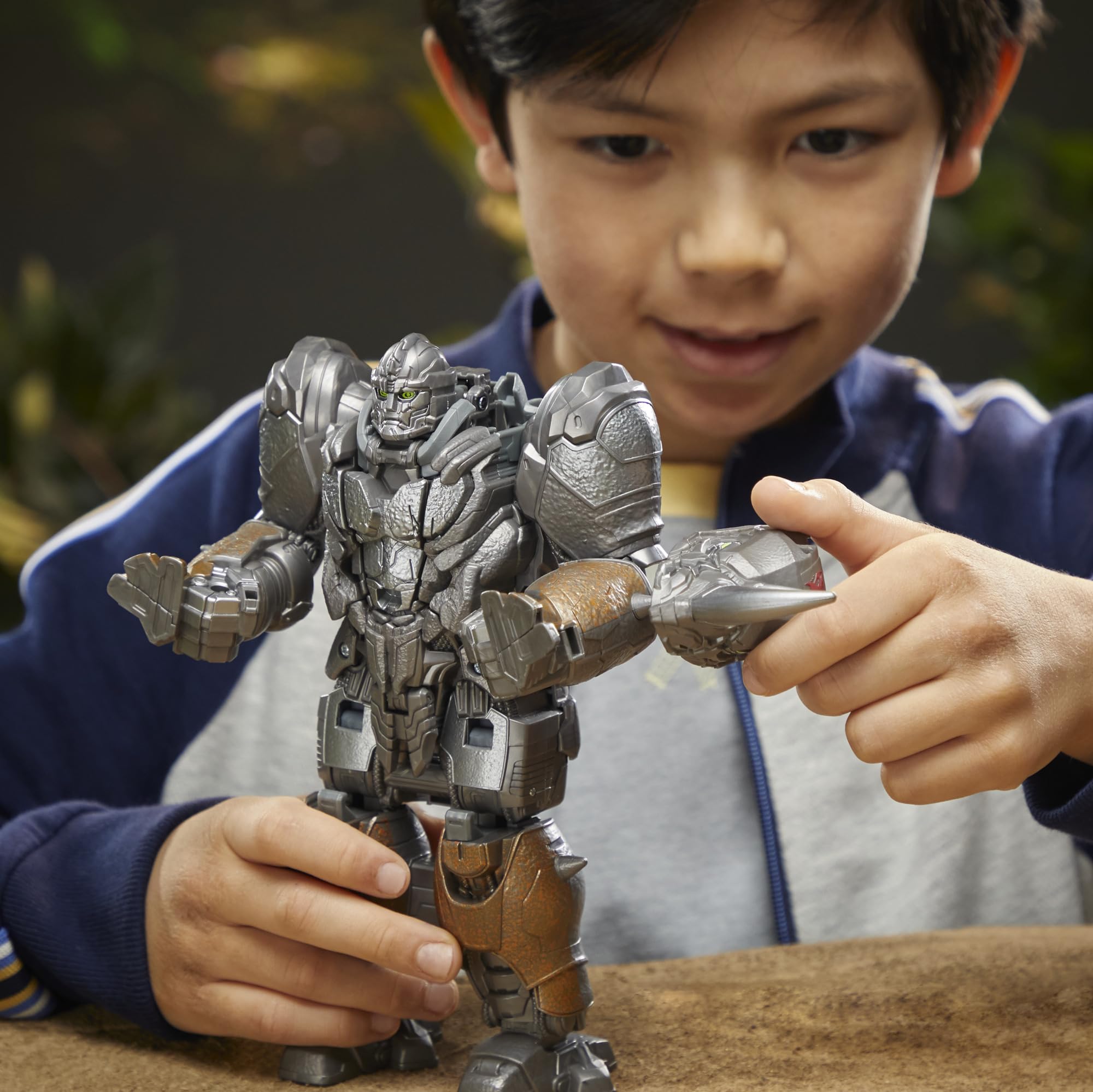 Transformers Toys Rise of The Beasts Movie, Smash Changer Rhinox Converting Action Figure for Ages 6 and up, 9-inch