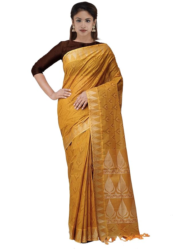 Buy Unnati Silks Women Pure Handloom Mysore Jacquard Cotton Saree with