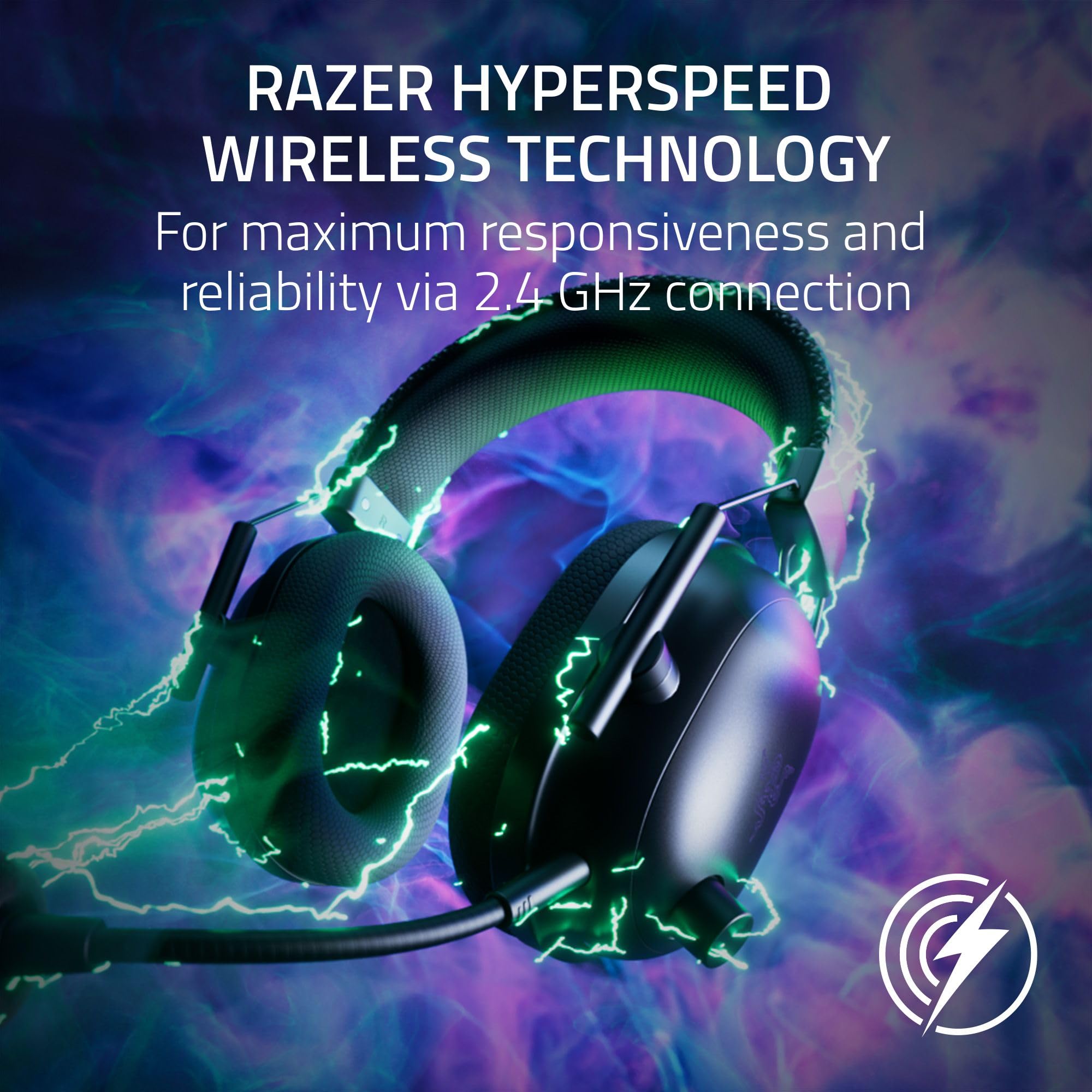 Razer BlackShark V2 Pro Wireless Xbox Gaming Headset: 50mm Drivers - Super Wideband Mic - Noise Isolating Earcups - for Xbox, PS5, Nintendo Switch 2, PC, Mac - Bluetooth, USB-C - 70hr Battery - Black
