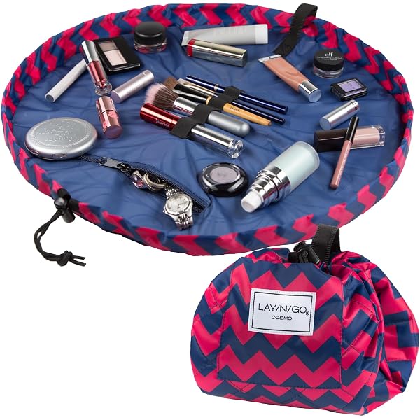 Bolsa De Aseo De Viaje Con Estampado Hojas De Palma - Organizador Portátil Impermeable, Gran Capacidad 25.5x12.5x16 Cm