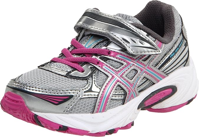 ASICS Kids, Pre-Galaxy 5 Sneaker Wide Width White Pink Blue 1 W: Amazon.ca: Shoes & Handbags