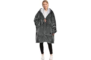 Catalonia Zip Up Blanket Hoodie Sweatshirt, Oversized Sherpa Pullover Jacket, Gift for Her