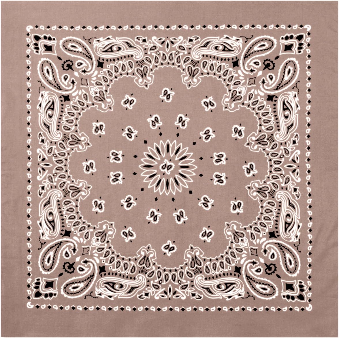 Rothco Trainmen Paisley Bandana – Extra-Large 27” X 27", Black: Clothing