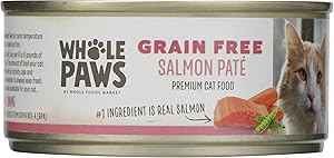 Whole Paws, Grain-Free Wet Cat Food, Salmon Paté Loaf Recipe, 5.5 Ounce