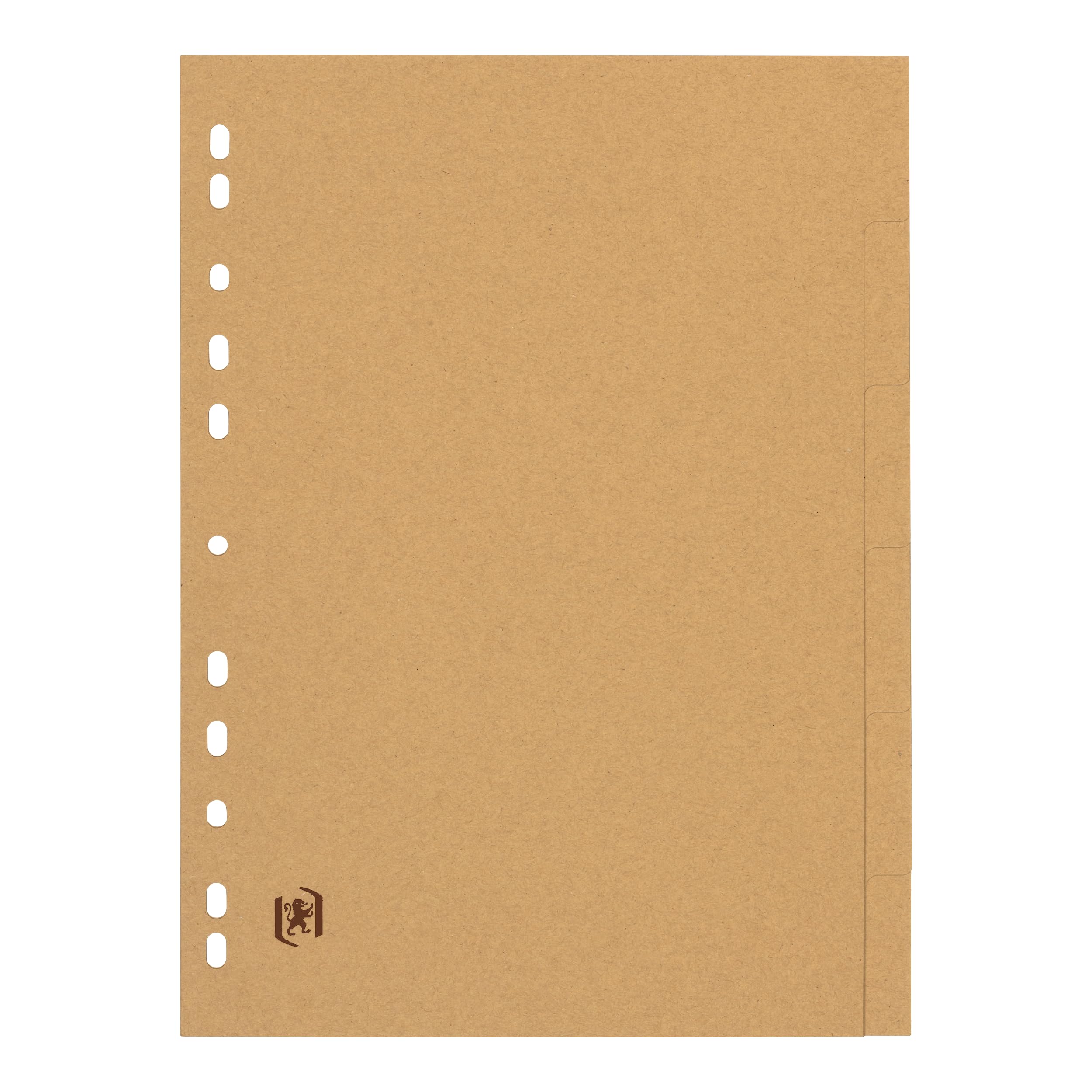 OXFORD Touareg 20 Packs of Neutral Dividers A4 6 Positions Recycled Card Thickness 265 g Natural Beige