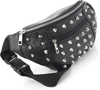 black leather bumbag