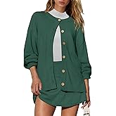 Panadila Womens Sweater Skirt Set 2 Piece Outfits Sweater Skort Set Lounge Cardigan and Knit Skirt Matching Outfits