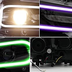 VLAND Multicolor Headlights Assembly Fit for Dodge