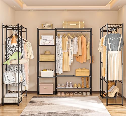 Wardrobe Closet, Portable Clothing Rack for Hanging Clothes, Free