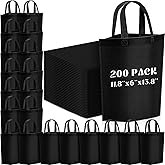 Windyun Reusable Grocery Bags Large Non Woven Shopping Bags with Handle Foldable Portable Tote Carryall Bulk 11.8x6x13.8 Inch