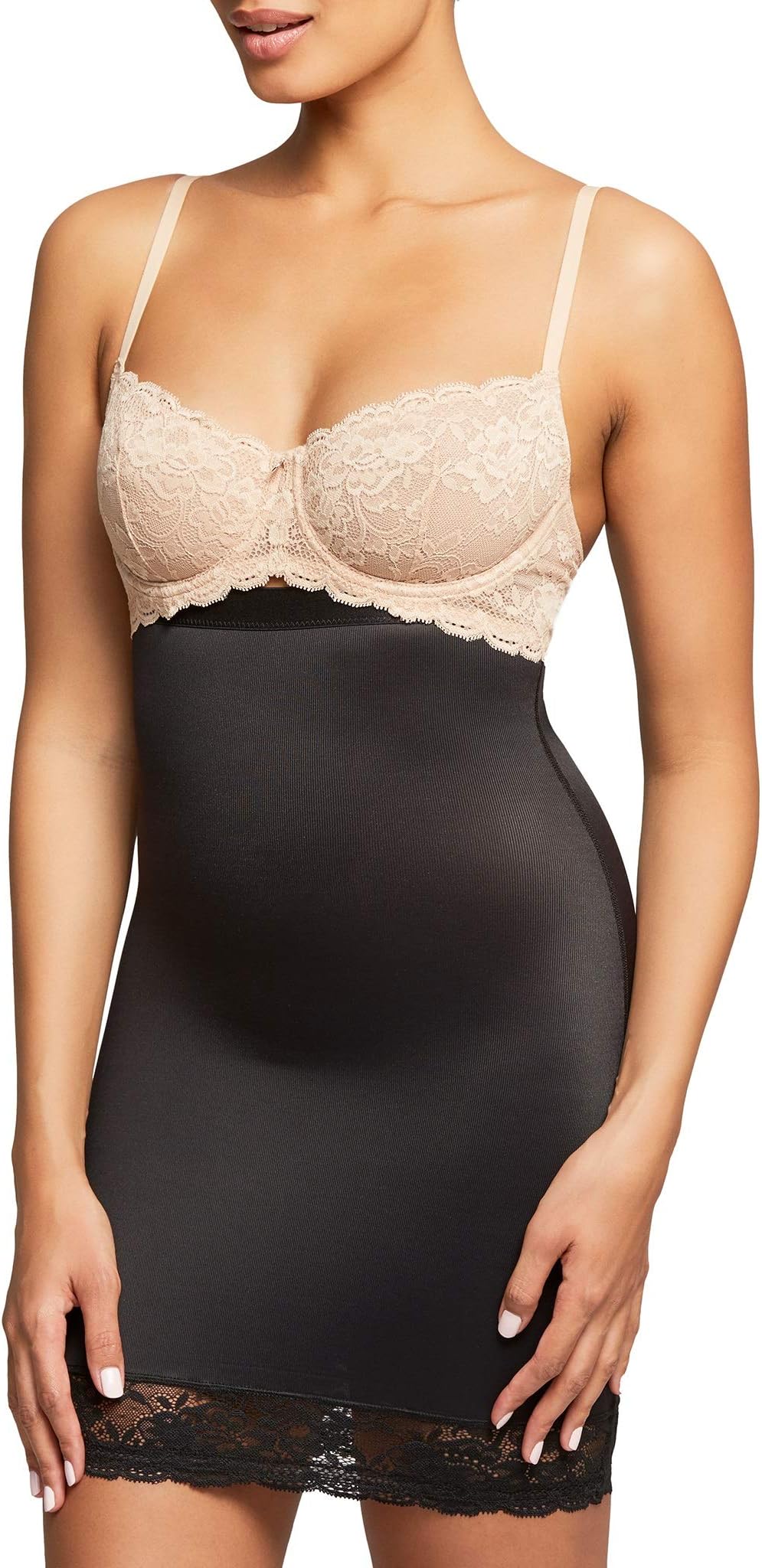Women's Plus Size Strapless Shapewear Firm Tummy Control Waist Body Shaper Slip