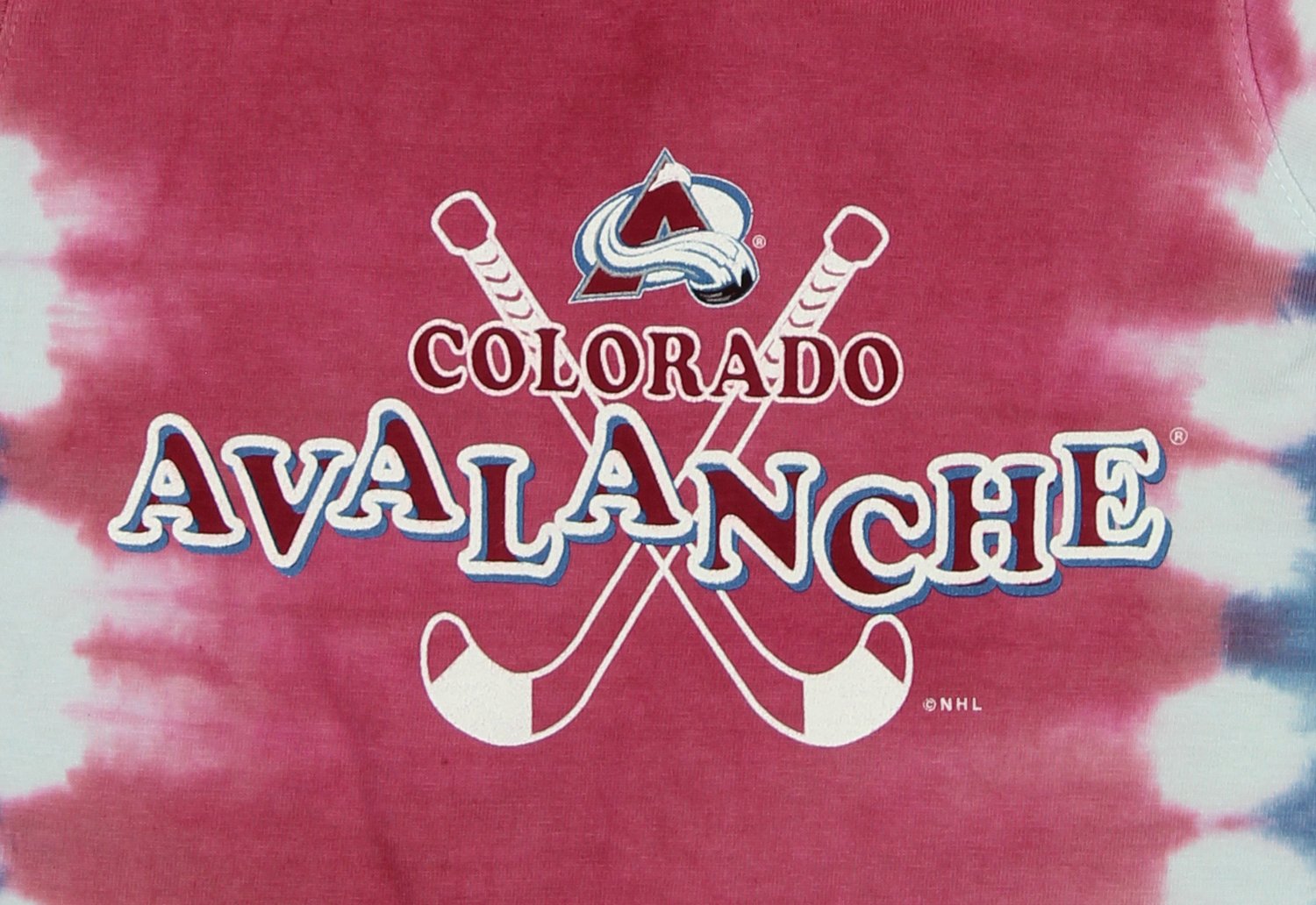 Mighty Mac Colorado Avalanche NHL Baby Boys Infant Tie-Dye Romper, Burgundy