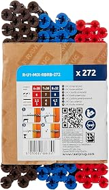 Rawlplug 68-635 Uno Plug Clip Pack 272 Red Brown Blue Zig Zag Expansion Wall view 2