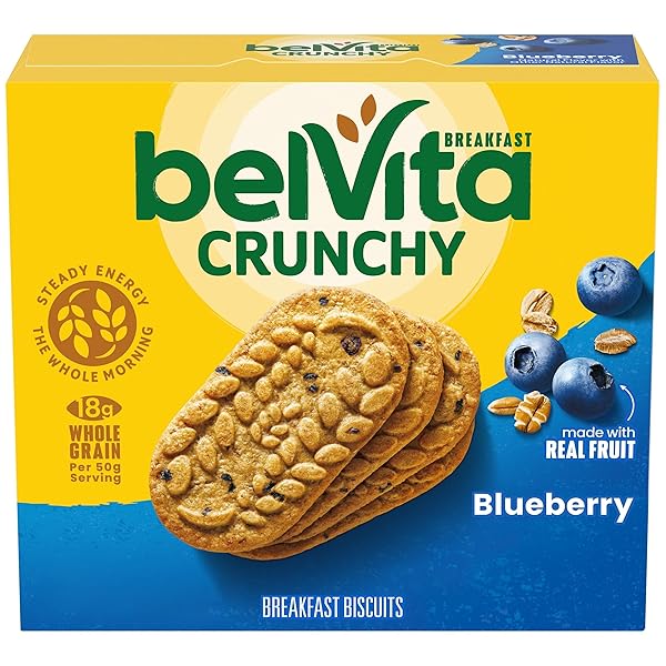 BELVITA BREAKFAST BISCUITS, BLUEBERRY FLAVOR, 5 PACKS (4...