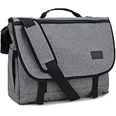RAVUO Messenger Bag for Men, Water Resistant Lightweight Satchel 15.6 17 Inch Laptop Bags Shoulder Bookbag