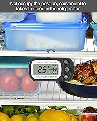 Frienda 12 Pack Black Digital Fridge Thermometer