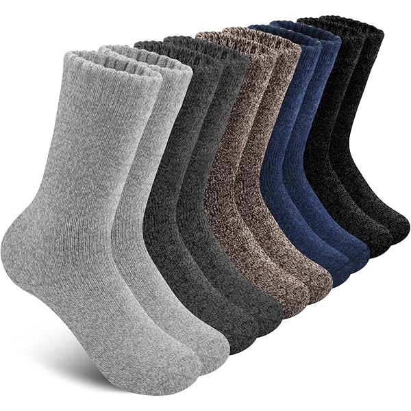 Amazon.com: CHAO RAN 3 Pairs Mongolia Wool Cashmere Socks For Men