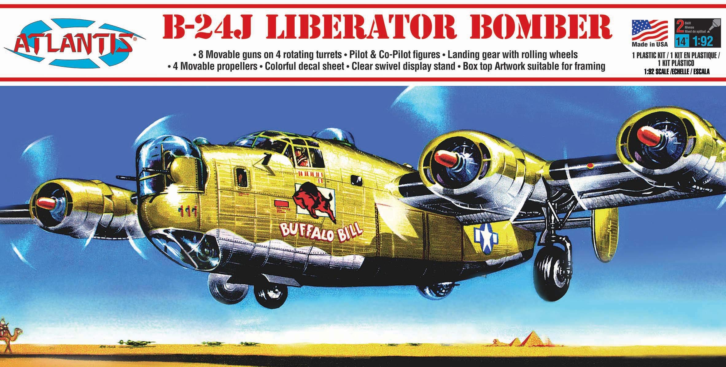 Atlantis 1:92 B-24J Liberator Bomber - Buffalo Bill