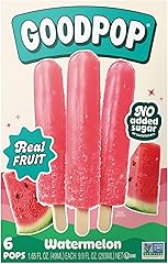 GOODPOP - Watermelon Ice Pops - Fruit Juice, No Artificial Dyes or Flavors, No Added Sugar, 6 Count