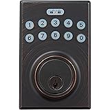 Amazon Basics Contemporary Electronic Keypad Deadbolt Doot Lock, Keyed Entry, Oil Rubbed Bronze