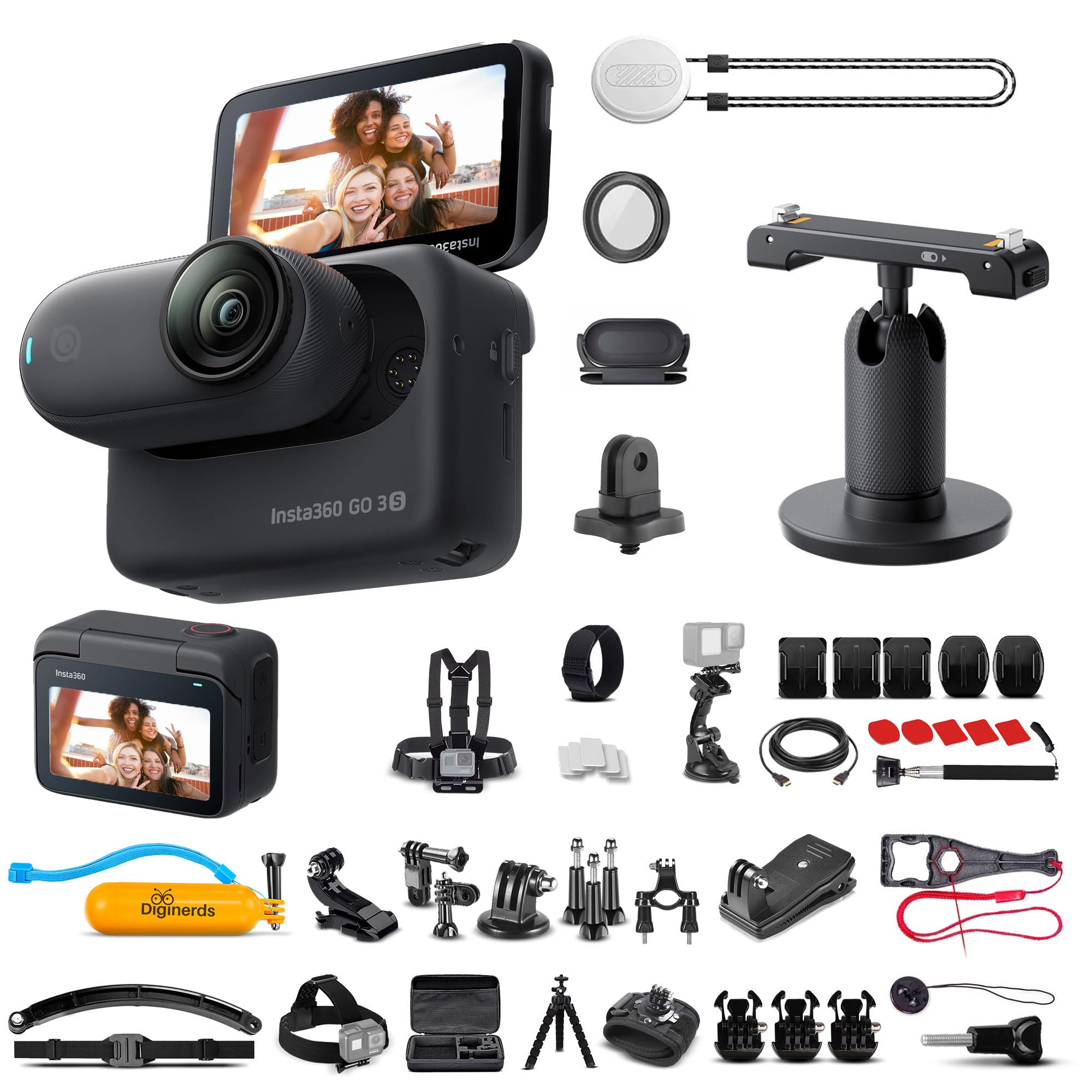 Insta360 GO 3S (Black) 64GB Tiny Mighty 4K Action