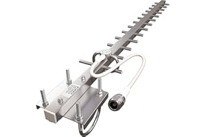 Yagi WiFi Antenna 2.4GHz (15dBi) Outdoor Directional Signal (H:30° V:25°) Long Distance Range (High-Gain Weatherproof) Wirele