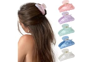 VRbeatter 5Pcs Hair Claw Clips Medium Hair Clips for Thick/Thin Hair Strong Hold Non-slip Hair Jaw Clamp Styling Hair Accesso