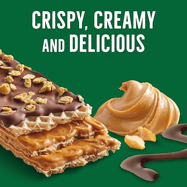 NATURE VALLEY WAFER BARS, PEANUT BUTTER CHOCOLATE FLAVORED SNACKS, 10 BARS, 13 OZ